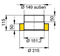 Coltherm Ofenrohr Maßskizze