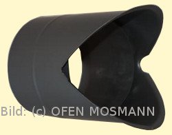 Eck-Wandfutter für Ofenrohre mit 2 mm Wandstärke im DN 150 mm - Innenecke