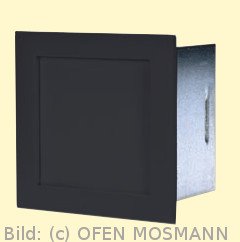 CB Putzkapsel quadratisch 140 mm x 140 mm, schwarz. Aufputz